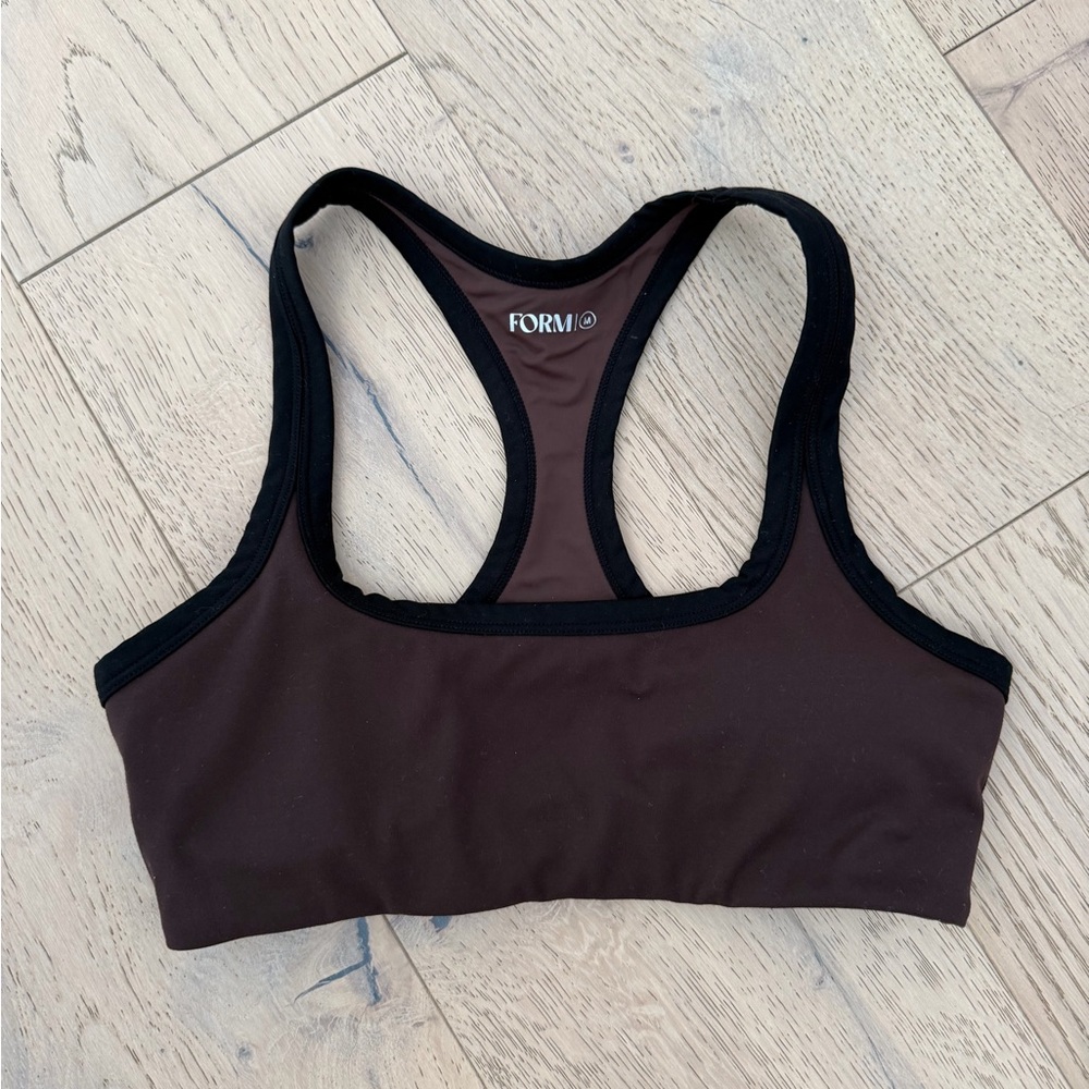 FORM Brown Racerback Sports Bralette